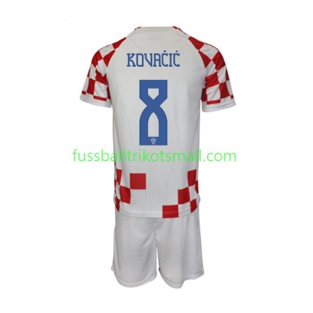 Fußballtrikots Kroatien Kovacic 8 Kinder FIFA WM 2022 Kurzarm Heimtrikotsatz kaufen
